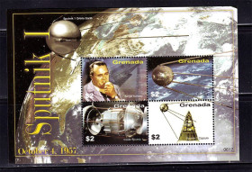 Освоєння космосу Освоение космоса ^/--/^ Космос . Гренада 2006 г  MNH - блок - Королев ^_^^^ Гренада 2006 MNH - блок - Корольов - фото фото фото