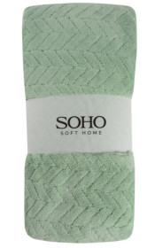 Рушники Полотенца ^/--/^ Рушник банний Soho Soft Home мікрофібра 70 /--/ х /--/ 140 см   (зелений, новий) ^_^^^ Двигатель банный Soho Soft Home микрофибра 70 /--/ х /--/ 140 см (зеленый, новый) - фото фото фото