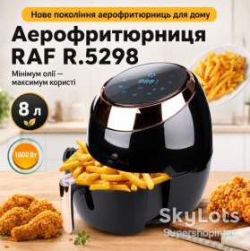 Фритюрниці Фритюрницы ^/--/^ Аэро Фритюрница с регулированием температуры на 8 л 1800 Вт RAF R.5298 Фритюр с сенсорным управлением ^_^^^ Аеро Фритюрниця з регулюванням температури на 8 л 1800 Вт RAF R.5298 Фритюр з сенсорним управлінням - фото фото фото