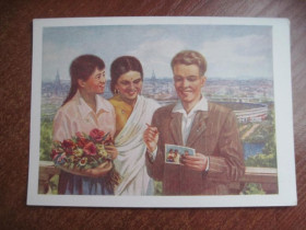 СРСР СССР ^/--/^ ДМПК на ленинских горах фестиваль молодежь  пропаганда  1957 смоляков Чистая  Пресс ^_^^^ ДМПК на ленінських горах фестиваль молодь пропаганда 1957 смоляків Чиста Пресс - фото фото фото
