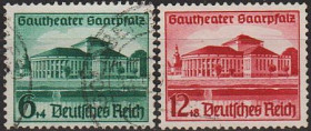 Третій Рейх (-) Третий Рейх (-) ^/--/^ 1938 - Рейх - Театр Саар Mi.673-74 _6.0 € _гаш - фото фото фото