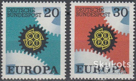 НДР, ФРН ГДР, ФРГ ^/--/^ ФРГ 1967 Европа СЕРТ Mi 533-534 MNH ^_^^^ ФРН 1967 Європа Серт Mi 533-534 MNH - фото фото фото