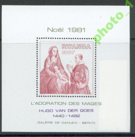 Руанда Руанда ^/--/^ Руанда 1981 Рождество живопись бл. ^_^^^ 1981 — Різдво живопис бл. - фото фото фото