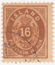 Ісландія Исландия ^/--/^ Исландия 1875 г. № 9 А гашеная ^_^^^ Ісландія 1875 р. No 9 А гашена - фото фото фото