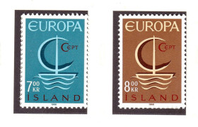 Малі Держави Європи Малые Государства Европы ^/--/^ Исландия 1966 г MNH  -  EUROPA CEPT - ^_^^^ Ісландія 1966 MNH - EUROPA CEPT - фото фото фото