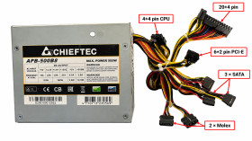Блоки живлення Блоки питания ^/--/^ Б/У Блок живлення Chieftec APB-500 /--/ B /--/ 8 / 500 /--/ W / PCI-E 6+2 pin / 3×SATA / 2×Molex / 20+4 pin / CPU 4 pin / 120 мм / код.q /--/ 921 ^_^^^ Б/У Блок питания Chieftec APB-500 /--/ B /--/ 8/500 /--/ W/PCI-E 6+2 pin/3×SATA/2×Molex/20+4 pin/CPU 4 pin/ 120 мм код. q /--/ 921 - фото фото фото