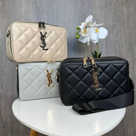 Сумки Сумки ^/--/^ Якісна жіноча невелика сумка, клатч YSL чорна екошкіра, стильна сумка через плече ^_^^^ Качественная женская небольшая сумка, клатч YSL черная экокожа, стильная сумка через плечо - фото фото фото
