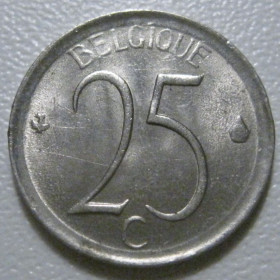 Бельгія Бельгия ^/--/^ Бельгія 25 сантимів 1974 року Belgique 42391 ^_^^^ Бельгия 25 сантимов 1974 года Belgique 42391 - фото фото фото