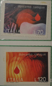 Інше Другое ^/--/^ Италия День донора 1977 MNH ^_^^^ Італія День донора 1977 MNH - фото фото фото