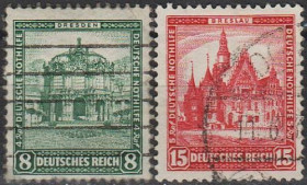 Веймарська республіка Веймарская республика ^/--/^ 1931 - Германия - Зимова допомога - Архітектура Mi.459-60 _6,0 € ^_^^^ 1931 - Германия - Зимняя помощь - Архитектура Mi.459-60 _6,0 € - фото фото фото