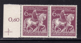 Третій Рейх (-) Третий Рейх (-) ^/--/^ Германия   Рейх  1943 г MNH - пара ^_^^^ Німеччина Рейх 1943 MNH - пара - фото фото фото