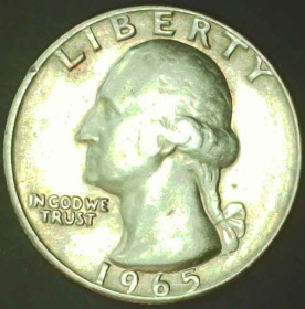Обігові Обиходные ^/--/^ США ¼ доллара, 1965 [2.10] ^_^^^ США 1⁄4 долара, 1965 [2.10] - фото фото фото