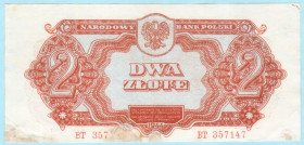 Польща Польша ^/--/^ Польша 2 злотых 1944 советская оккупация obowiazkowym  (н /--/ 21) ^_^^^ Польща 2 злотих 1944 радянська окупація obowiazkowym (н /--/ 21) - фото фото фото