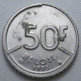 Бельгія Бельгия ^/--/^ Бельгія 50 франків 1993 року Belgie 42938 ^_^^^ Бельгия 50 франков 1993 года Belgie 42938 - фото фото фото