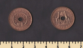 Інші країни Другие страны ^/--/^ Родезия и Ньясаленд 1/2 пенни 1958 ^_^^^ Родезія і Ньясаленд 1/2 пенні 1958 - фото фото фото
