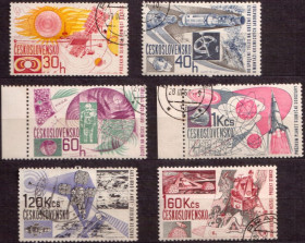 Освоєння космосу Освоение космоса ^/--/^ Чехословакия. Космические исследования  (серия) 1967 г. ^_^^^ Чехословаччина. Космічні дослідження (серія) 1967 - фото фото фото