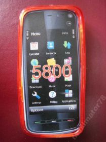 Чохли, бампера Чехлы, бампера ^/--/^ СИЛИКОН ЧЕХОЛ NOKIA 5800 Малиновый ^_^^^ Чохол NOKIA 5800 Малиновий - фото фото фото