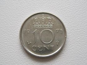 Нідерланди Нидерланды ^/--/^ Нидерланды 10 центов 1973 года 23254 ^_^^^ Нідерланди 10 центів 1973 року 23254 - фото фото фото
