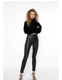 Штани Брюки ^/--/^ Стильные женский брюки, штаны экокожа Zara  (дефект) ^_^^^ Стильні жіночий штани екокожу Zara (дефект) - фото фото фото