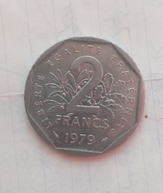 Франція Франция ^/--/^ франция  2 франка  1979 г.  /2/ ^_^^^ Франція 2 франки 1979 р. / 2 - фото фото фото