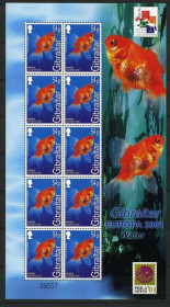 Інше Другое ^/--/^ Гибралтар Gibraltar  2001 Mi 962-965 Europa  MNH Четыре листа ^_^^^ Гібралтар Gibraltar 2001 Mi 962-965 Europa MNH Чотири листи - фото фото фото