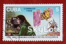 Острівні держави Островные государства ^/--/^ Куба 1988 связь война армия космос Mi 3163 ^_^^^ 1988 — війна армія космос Mi 3163 - фото фото фото