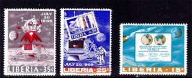 Освоєння космосу Освоение космоса ^/--/^ Космос . Либерия  1969 г  MNH - марка на марке ^_^^^ Ліберія 1969 MNH - марка на марці - фото фото фото