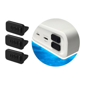 Навушники Наушники ^/--/^ Заглушка USB-A захисна силіконова кришка від пилу вологи бруду для ПК ноутбуків гаджетів чорна 3 шт. ^_^^^ Заглушка USB-A защитная силиконовая крышка от пыли влаги грязи для ПК ноутбуков гаджетов черная 3 шт. - фото фото фото