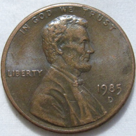 Обігові Обиходные ^/--/^ США 1 цент 1985 року D #6 /--/ П /--/ 2009 ^_^^^ США 1 цент 1985 года D #6 /--/ П /--/ 2009 - фото фото фото