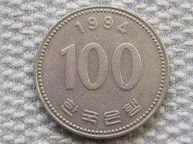 Республіка Корея Республика Корея ^/--/^ Южная Корея 100 вон 1994 года #5682 ^_^^^ Південна Корея 100 вон 1994 року #5682 - фото фото фото