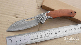 Ножі, мультітули Ножи, мультитулы ^/--/^ XUANTENG SBR /--/ 1-268 Damascus, Wood, Outdoor, EDC, Slipjoint ^_^^^ XUANTENG Damascus Satin, Wood, Outdoor, EDC, Slipjoint - фото фото фото