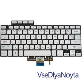 Клавіатури Клавиатуры ^/--/^ Клавиатура для ноутбука ASUS (GA /--/ 503 series) ukr, white, без фрейма, подсветка клавиш (RGB) (ОРИГИНАЛ ^_^^^ Клавіатура для ноутбука ASUS (GA /--/ 503 series) ukr, white, без фрейму, підсвічування клавіш (RGB) - фото фото фото