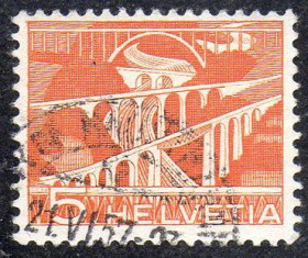 Швейцарія Швейцария ^/--/^ Швейцарія 1949 - Пейзажі та технічні мотиви  (Гб) ^_^^^ Швейцария 1949 — Пейзажи и технические мотивы (Гб) - фото фото фото