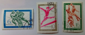 СРСР - СССР - ^/--/^ СССР 1970 Чемпионат мира по хоккею, гимнастике, футболу, гашеные (II) ^_^^^ СРСР 1970 Чемпіонат світу з хокею, гімнастики, футболу, гашені (II) - фото фото фото