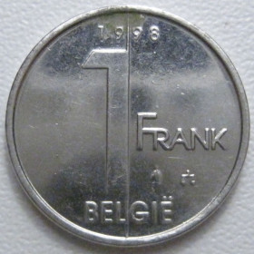 Бельгія Бельгия ^/--/^ Бельгія 1 франк 1998 року Belgie 42822 ^_^^^ Бельгия 1 франк 1998 года Belgie 42822 - фото фото фото