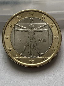 Італія і Ватикан Италия и Ватикан ^/--/^ 1 Євро 2010 р. Італія. Стан. ^_^^^ Евро 2010 г. Италия. Стан. - фото фото фото