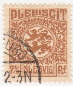Веймарська республіка Веймарская республика ^/--/^ Германия     ( Шлезвиг )   1920  г. № 3  гашеная ^_^^^ Німеччина (Шлезвіг) 1920 р. No 3 гашена - фото фото фото