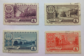 СРСР - СССР - ^/--/^ СССР 1961 Столицы автономных республик, гашеные (III) ^_^^^ СРСР 1961 Столиці автономних республік, гашені (III) - фото фото фото