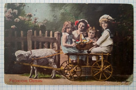 Листи, фото Письма, фото ^/--/^ Поштова картка листівка Світлого Великодня 1910 Німеччина St /--/ 11 ^_^^^ Почтовая карточка открытка Светлого Пасхи 1910 Германия St /--/ 11 - фото фото фото