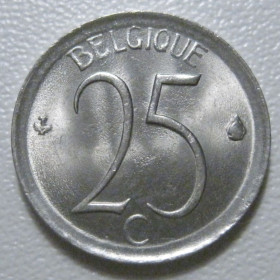 Бельгія Бельгия ^/--/^ Бельгія 25 сантимів 1972 року Belgique 42368 ^_^^^ Бельгия 25 сантимов 1972 года Belgique 42368 - фото фото фото