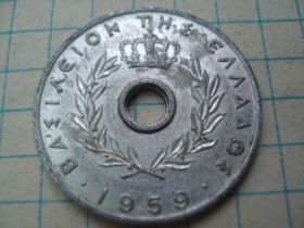 Греція Греция ^/--/^ 20 /--/ лепта 1959 Греція ^_^^^ 20 /--/ лепта 1959 Греция - фото фото фото