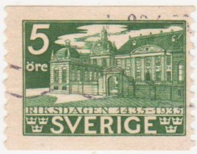 Скандинавія Скандинавия ^/--/^ Швеция 1935 г. № 223 гашеная ^_^^^ Швеція 1935 р. No 223 гашена - фото фото фото