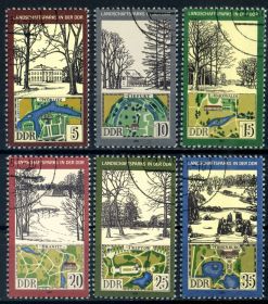 НДР, ФРН ГДР, ФРГ ^/--/^ ГДР. Парки  (серия) 1981 г. ^_^^^ НДР. Парки (серія) 1981 - фото фото фото