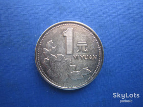 Китай Китай ^/--/^ Монета 1 юань Китай 1995 анодірована ^_^^^ Монета 1 юань Китай 1995 анодирована - фото фото фото