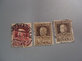 Італія, Ватикан Италия, Ватикан ^/--/^ марки Италия 1927 стандарт личности король Виктор Эммануил III лот 3 шт гаш №2661 ^_^^^ Італія 1927 стандарт особистості король Віктор Еммануїл III лот 3 шт гаш No 2661 - фото фото фото