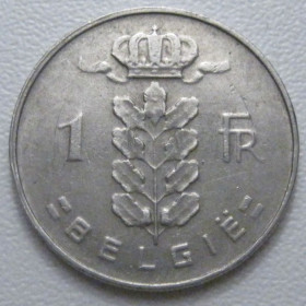 Бельгія Бельгия ^/--/^ Бельгія 1 франк 1969 року Belgie 42603 ^_^^^ Бельгия 1 франк 1969 года Belgie 42603 - фото фото фото