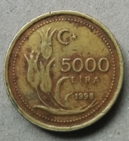 Інші країни Другие страны ^/--/^ Турция 5000 лир 1998 ^_^^^ Туреччина 5000 лір 1998 - фото фото фото