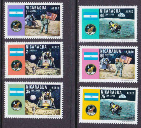 Освоєння космосу Освоение космоса ^/--/^ Космос . Никарагуа 1970 г  MNH - серия ^_^^^ Космос . Нікарагуа 1970 MNH - серія - фото фото фото