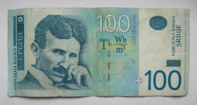 Балканський півострів Балканский полуостров ^/--/^ 100 динар = 2013 р. = СЕРБІЯ ^_^^^ 100 динар = 2013 г. = СЕРБИЯ - фото фото фото