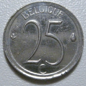 Бельгія Бельгия ^/--/^ Бельгія 25 сантимів 1972 року BELGIQUE #39672 ^_^^^ Бельгия 25 сантимов 1972 года BELGIQUE #39672 - фото фото фото